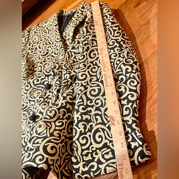 Liz Claiborne Black and Cream Patterned Blazer 20W - Picture 14 of 17